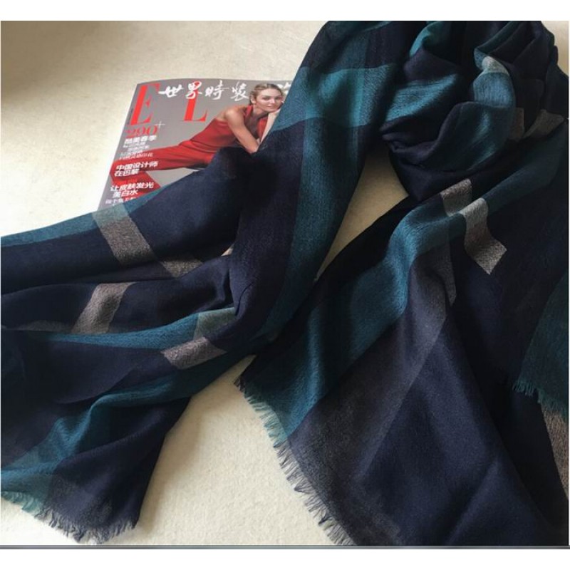 Pure Cashmere Scarves Green Multicolor Women Fashional Winter Scarf